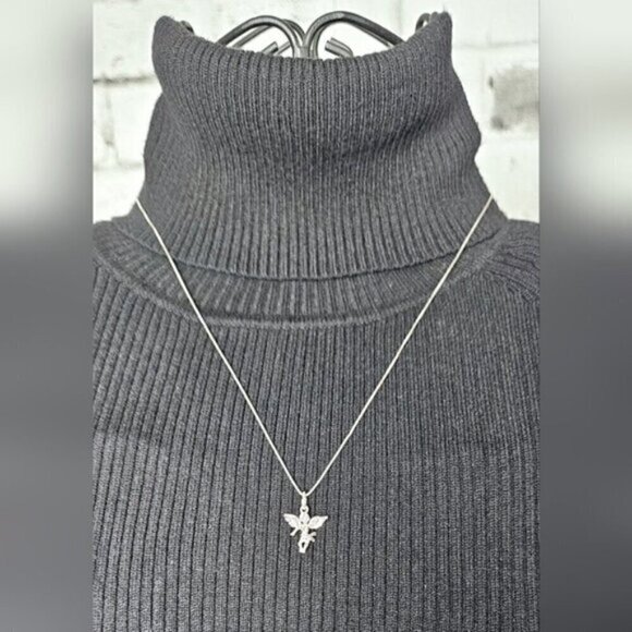 Sterling Silver Cupid Pendant & Sterling Silver Necklace - Picture 2 of 6